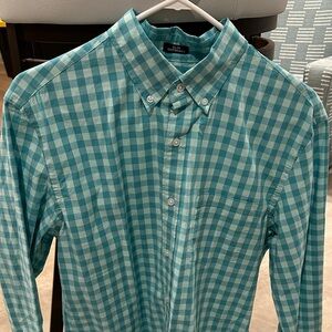 BRAND NEW WITH TAGS! J. Crew Teal Checkered Button Down Shirt